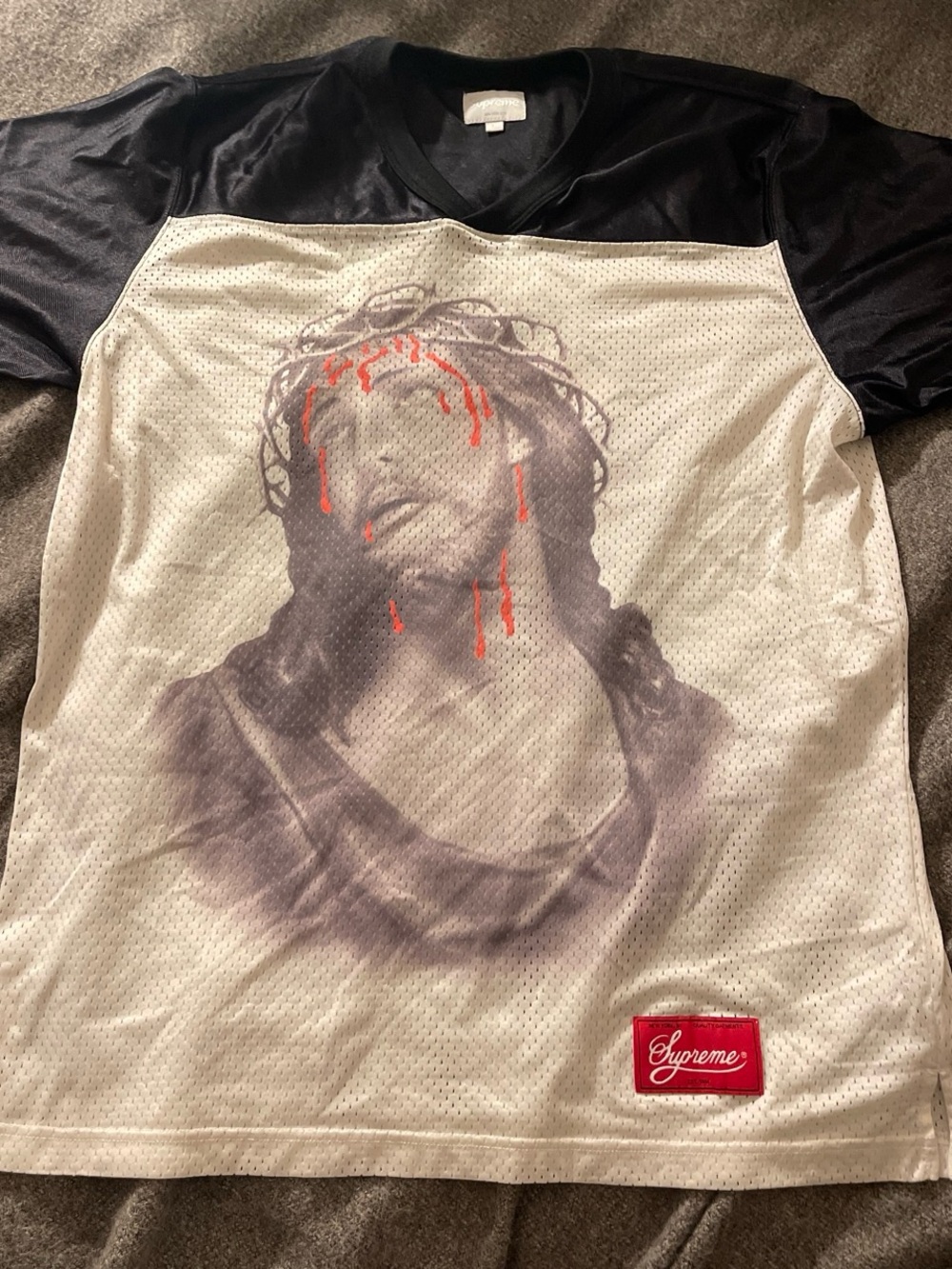 Supreme Jesus Football Top Blue Size Medium SS14